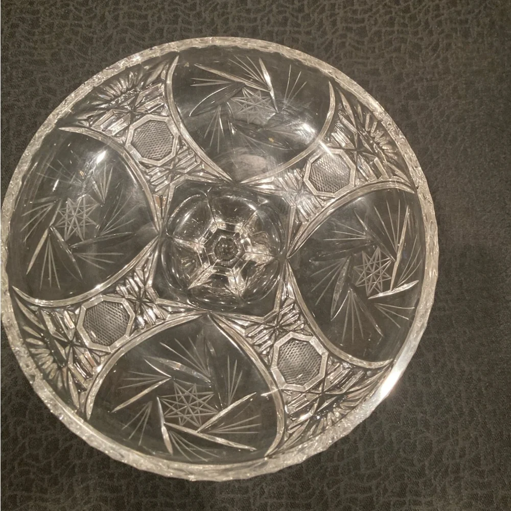 Vintage cut glass serving platter